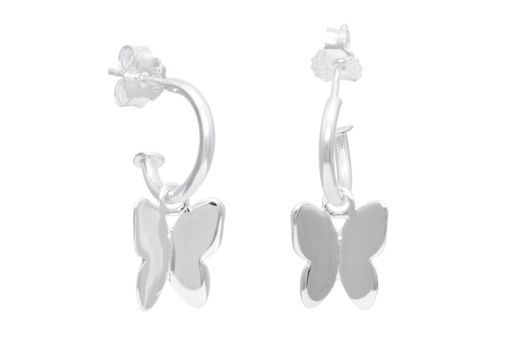 Pendiente plata 925 mariposa presion 