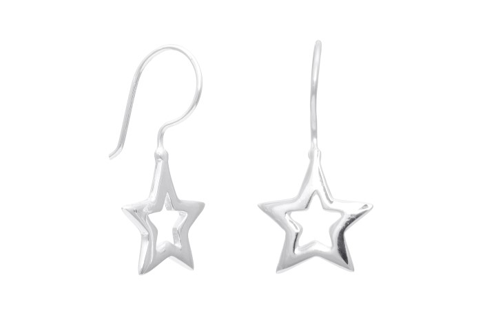 Pendiente plata 925 estrella 