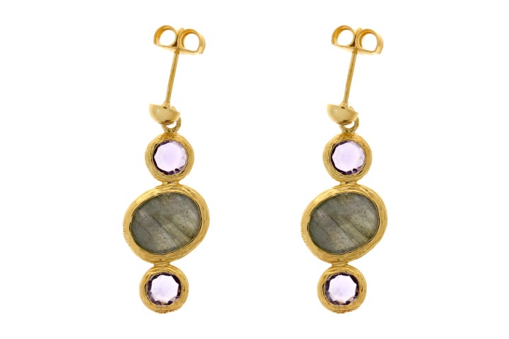 Silver 925 earring semi precious stone