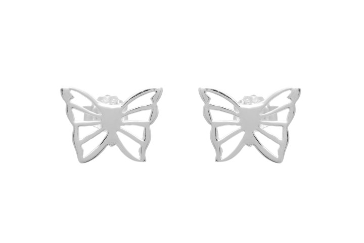 Silver 925 earring butterfly
