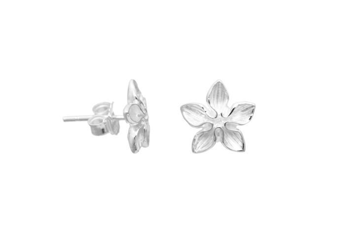 Silver 925 earring flower