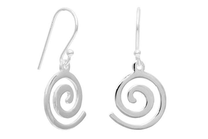 Silver 925 earring spiral