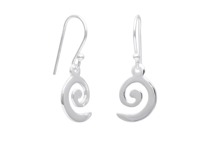 Silver 925 earring spiral