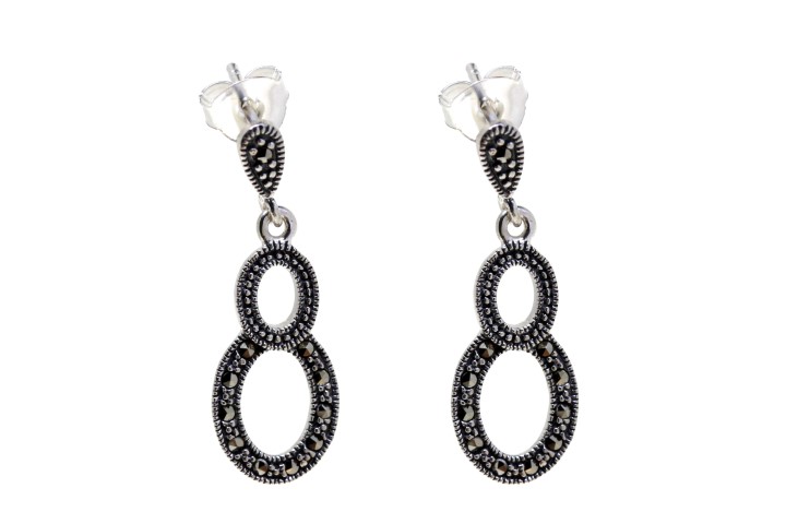 Pendiente plata 925  marquesita 