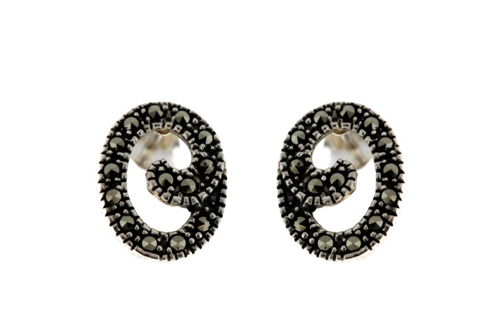 [085290006MAR] Pendiente plata 925  marquesita 
