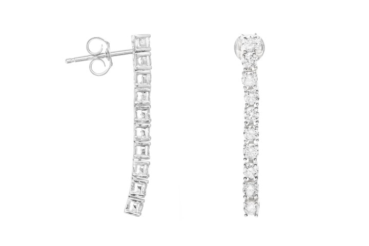 Pendiente plata 925 riviere 10 zirconitas presion 