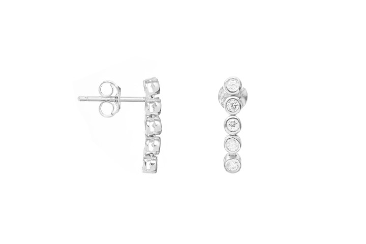 Silver 925 riviere cz earring