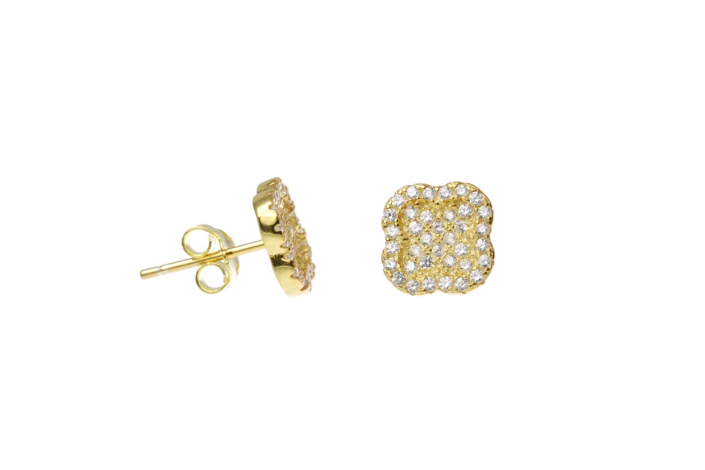 Silver 925 flower cz earring