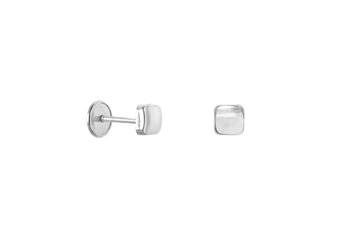 [0883900000RD] Silver 925 squared baby earring