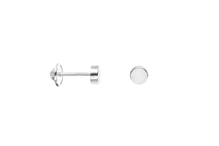 Silver 925 rounded baby earring