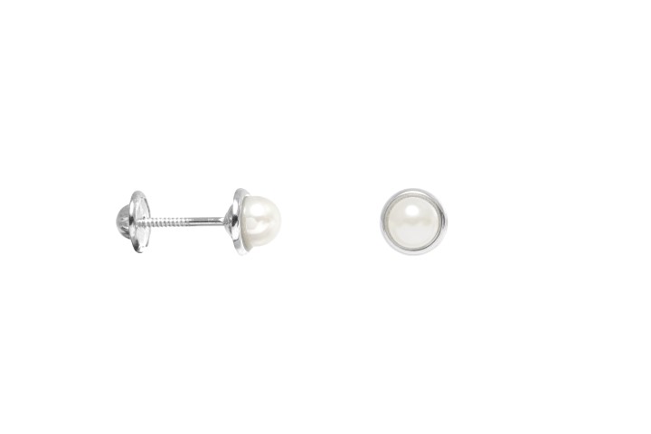 Silver 925 pearl baby earring