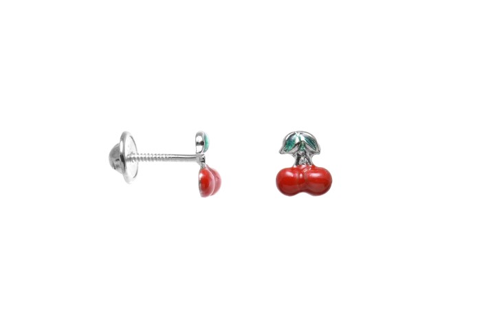 [08859000EROJ] Silver 925 cherry baby earring