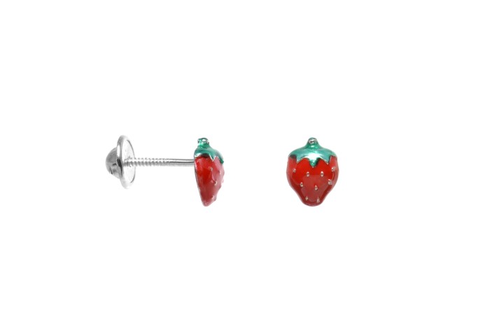 Silver 925 strawberry baby earring