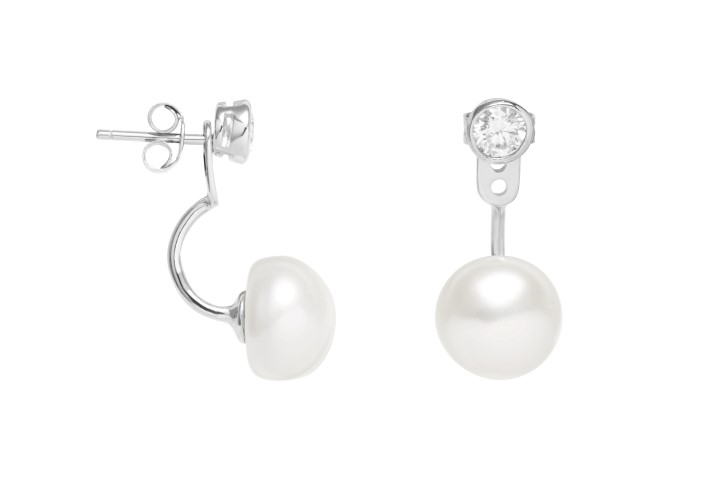 Silver 925 earring pearl & cz