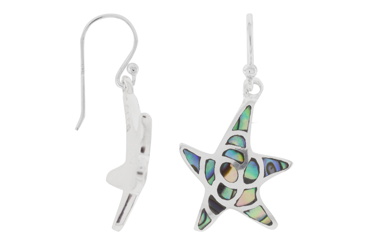 Pendiente plata 925 estrella 