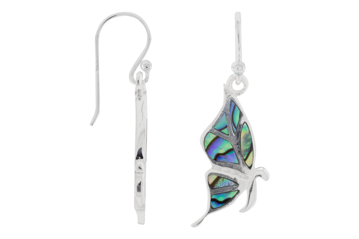 Pendiente plata 925 mariposa 