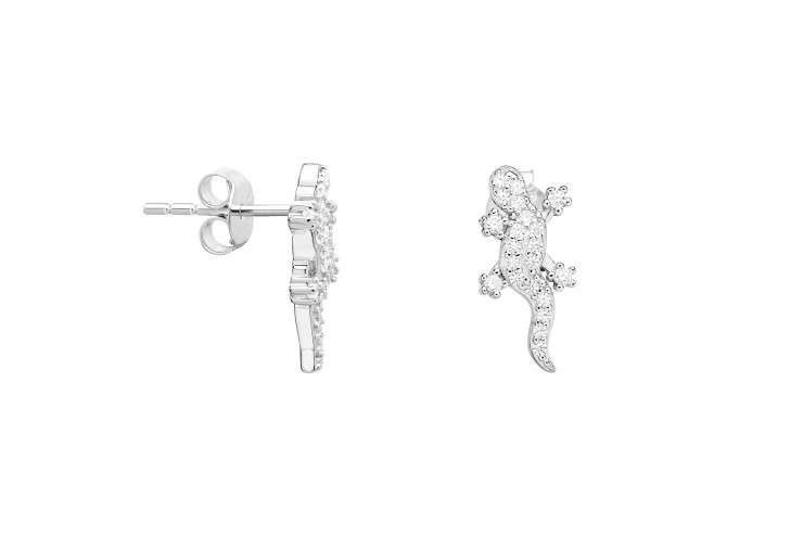 [109000001ZBL] Pendiente plata 925 con zirconita iguana 