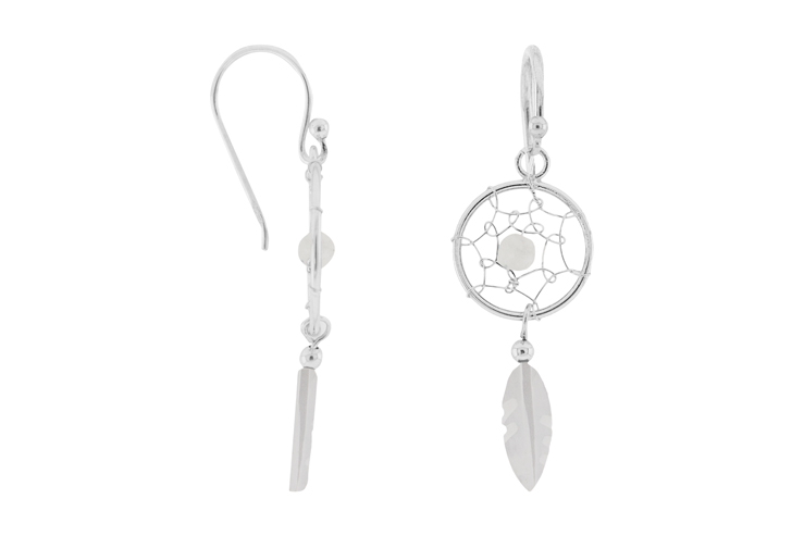 Pendiente plata 925 atrapasueños g.hippie 