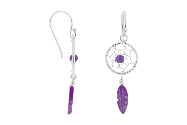 Silver 925 natural stone earring