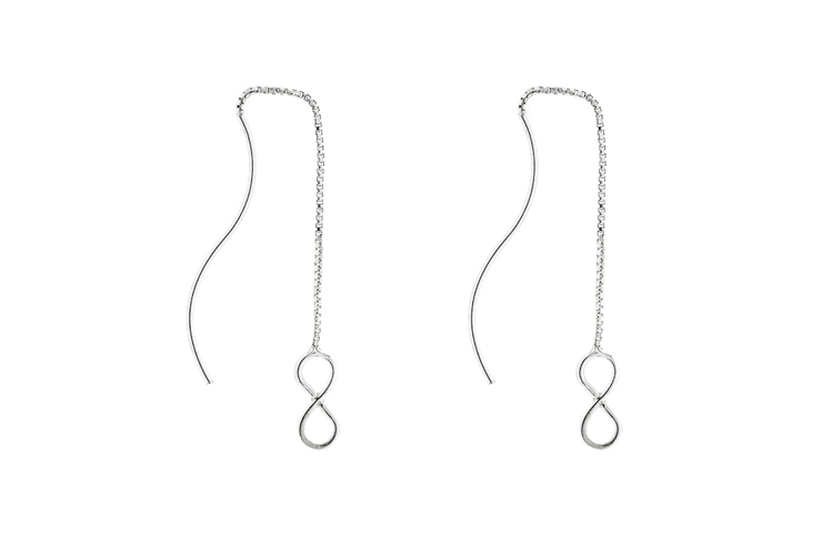 Pendiente plata 925 infinito con cadena 