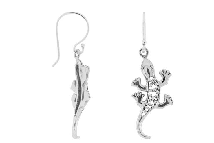 Silver 925 lizard earring
