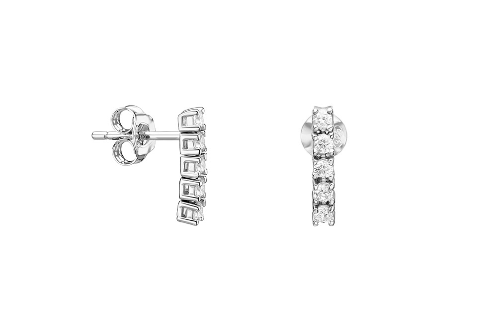 Silver 925 riviere cz earring