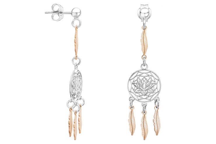 Silver 925 dream catcher earring