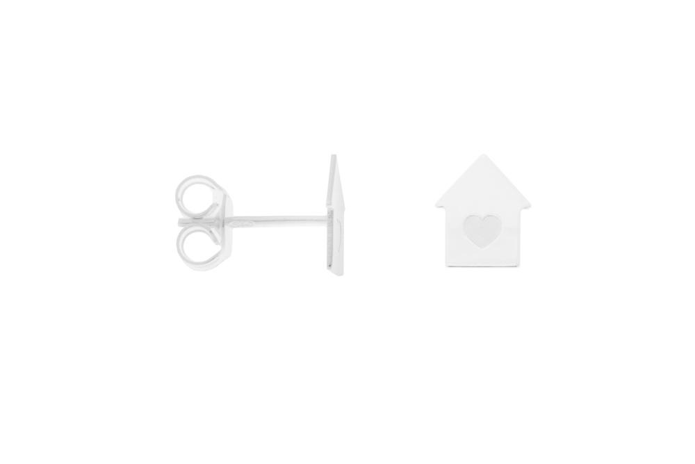 Silver 925 little house earring