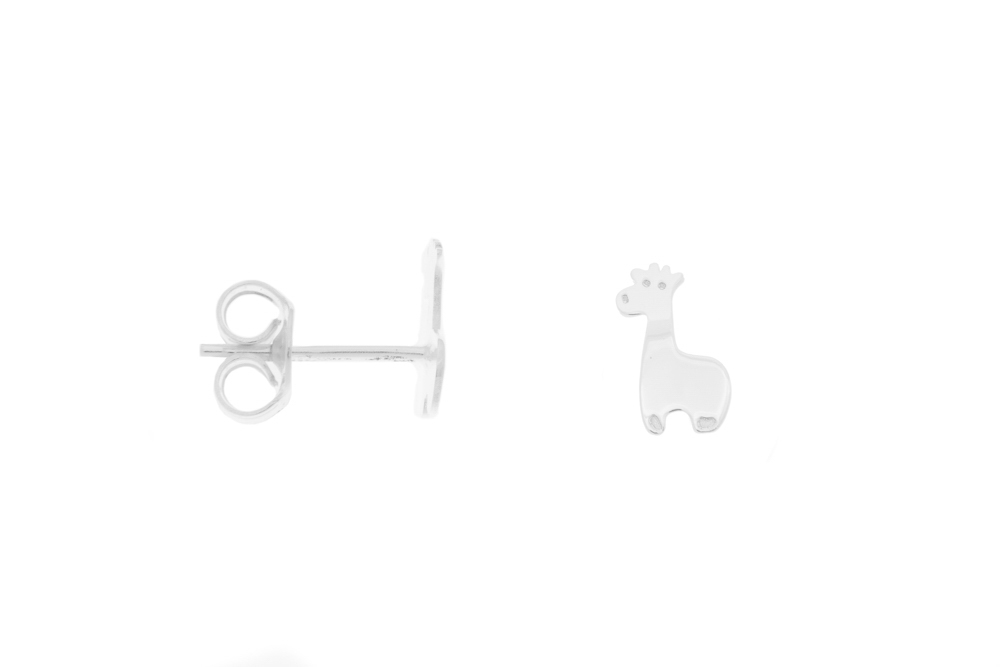 Silver 925 giraffe earring