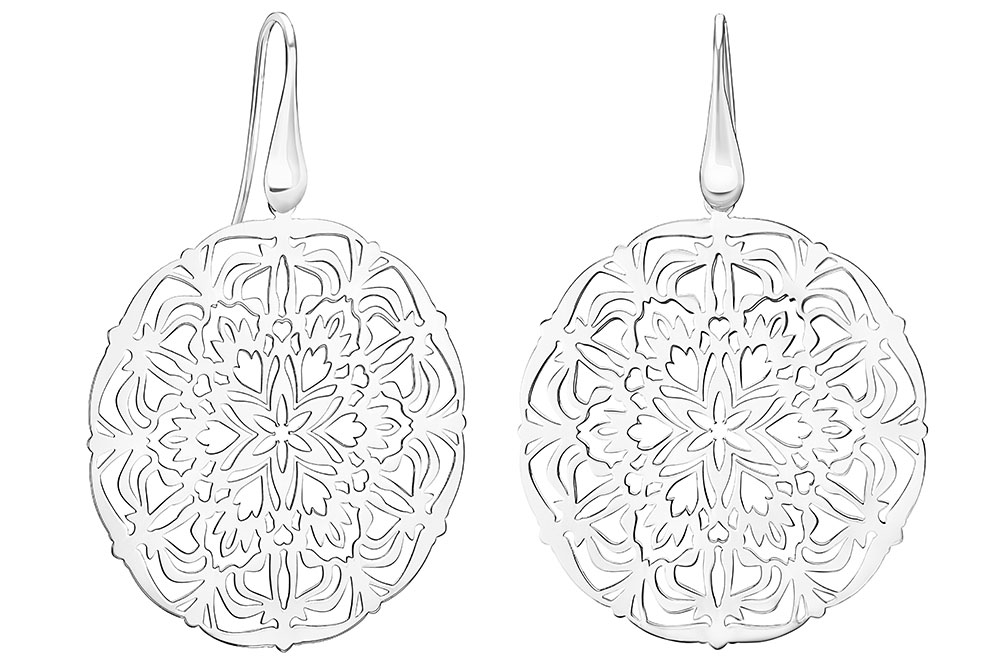 Pendiente plata 925 mandala 