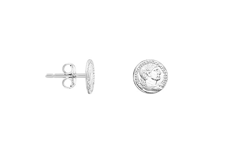 Silver 925 roman coin earring