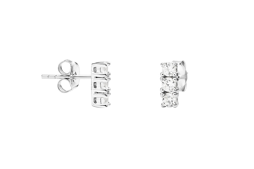 Pendiente plata 925 riviere tres zirconitas 