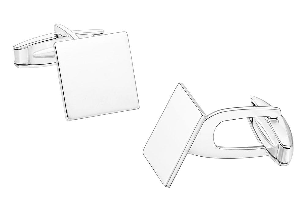 Gemelos plata 925 cuadrado plano 1mm