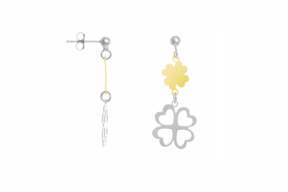 Silver 925 clover earring
