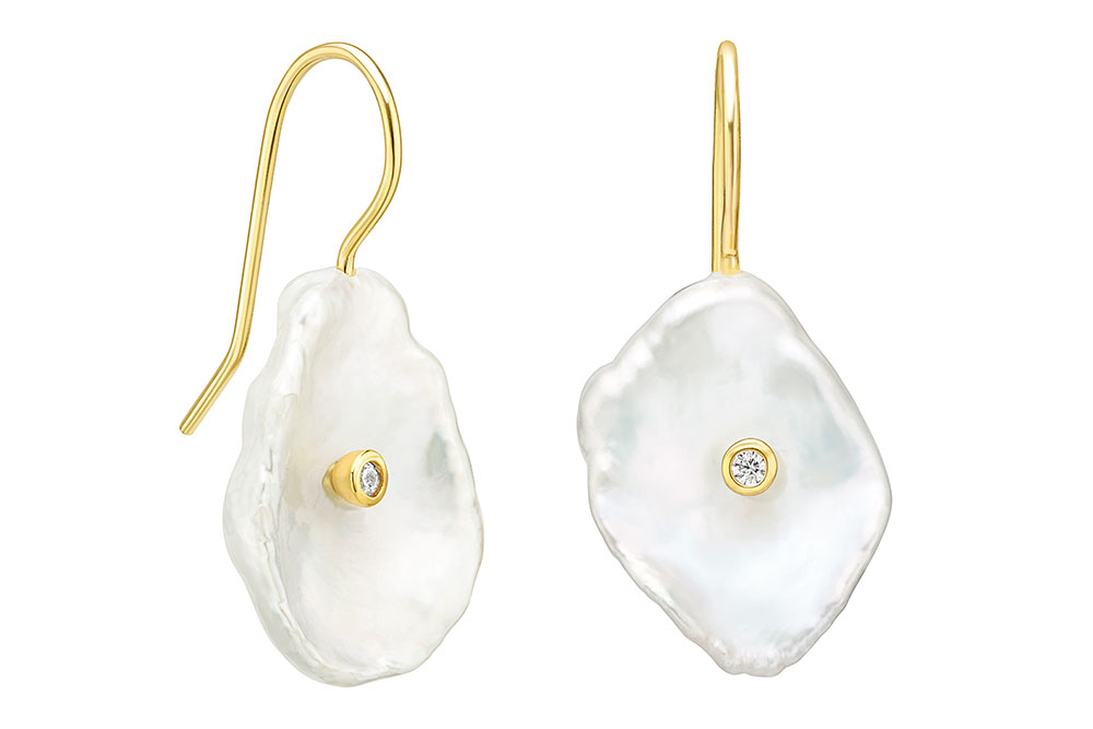 Silver 925 pearl earring with cz