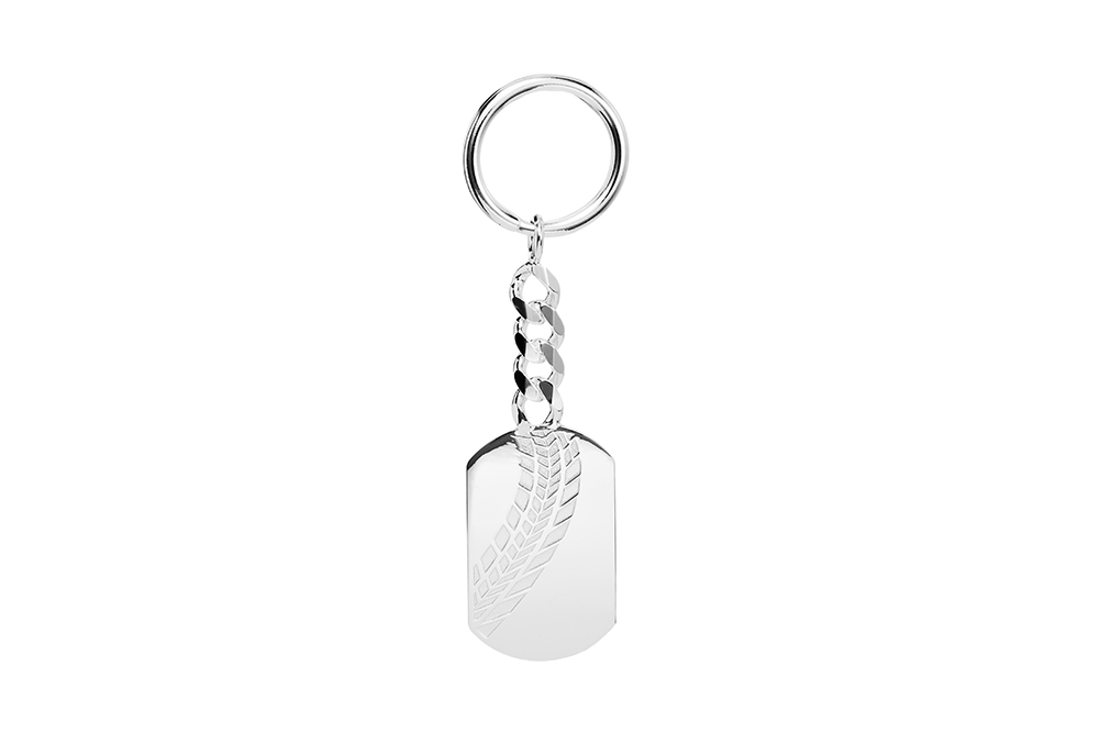 Sterling silver car footprint key chain