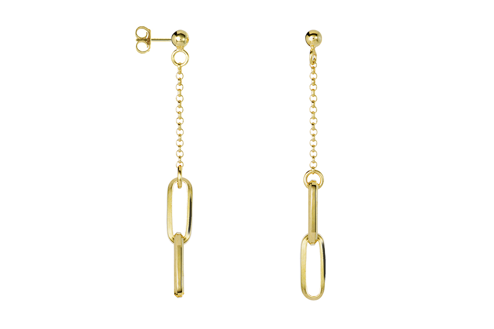 Sterling silver rolo chain earring