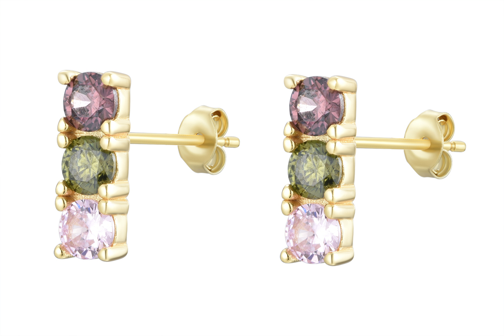 Sterling silver zirconia earring