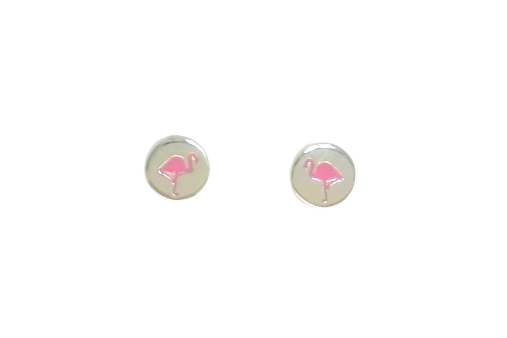 [16211EEROPL] Pendiente plata 925 placa flamenco esmalte