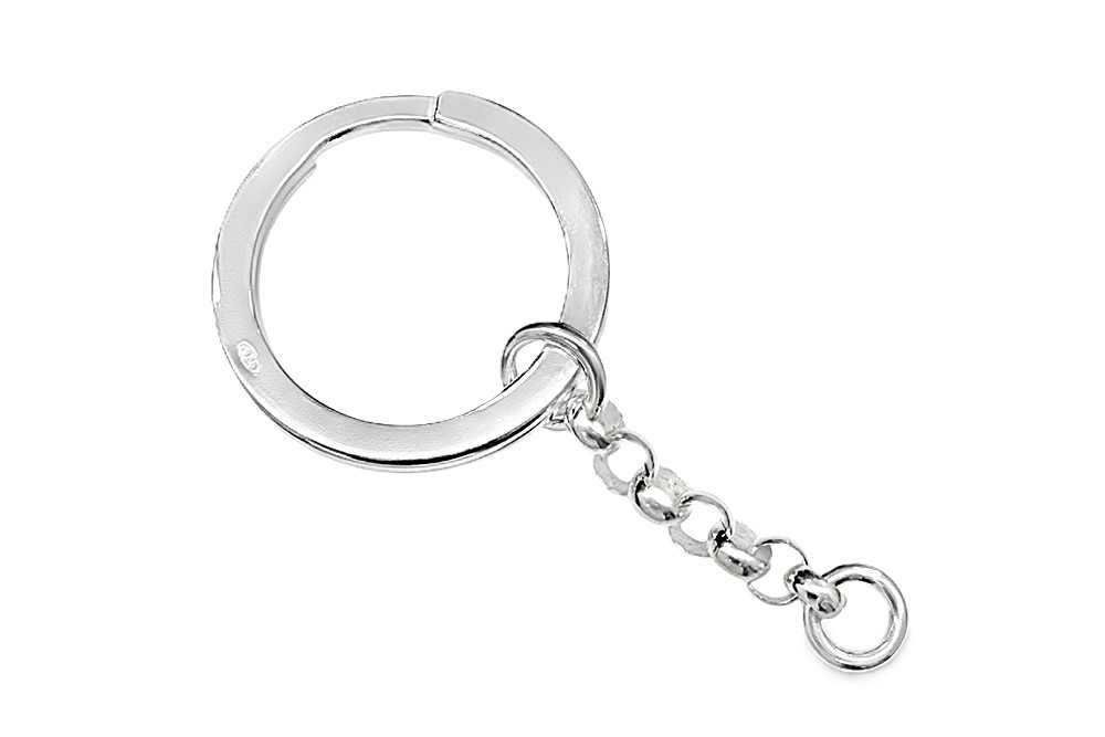 [16383KPL] Sterling silver key ring with chain