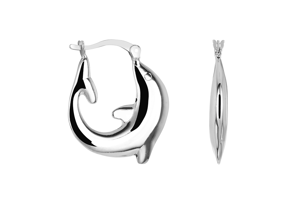 Pendiente plata 925 delfín