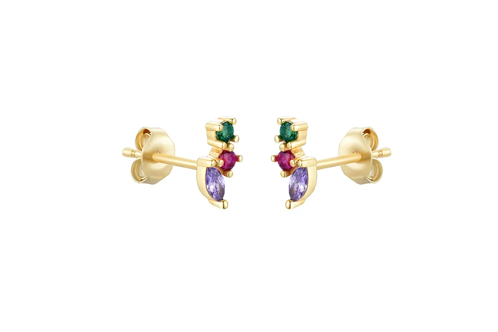 Sterling silver mini zirconia earring