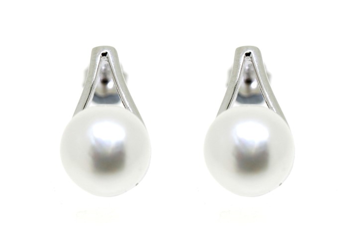 Pendiente plata 925 perla 8mm