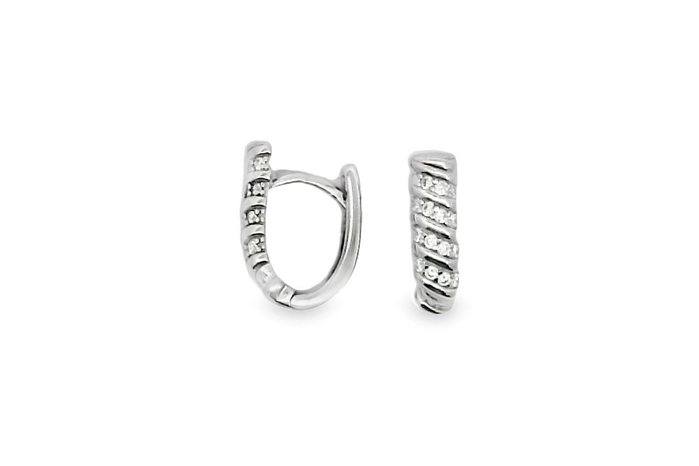 Sterling silver zirconia earring
