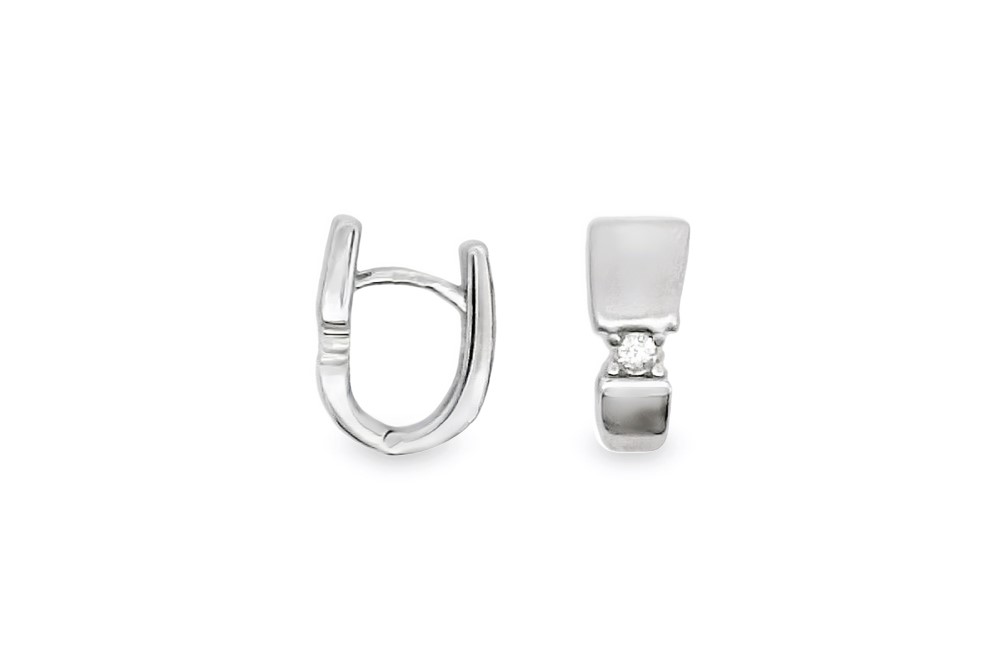 Sterling silver zirconia earring