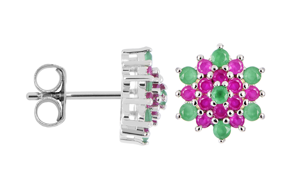 Pendiente plata 925 piedras