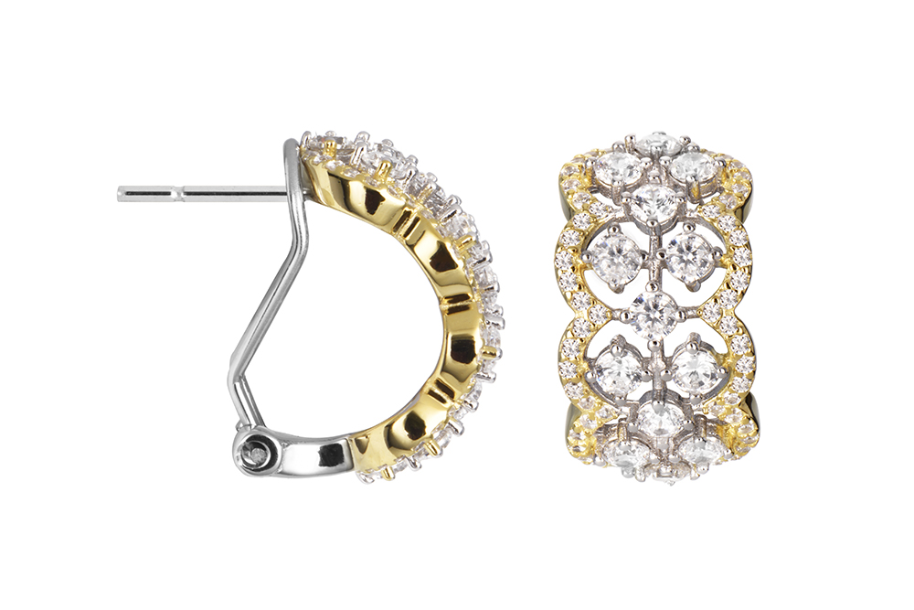 Pendiente plata 925 zirconitas