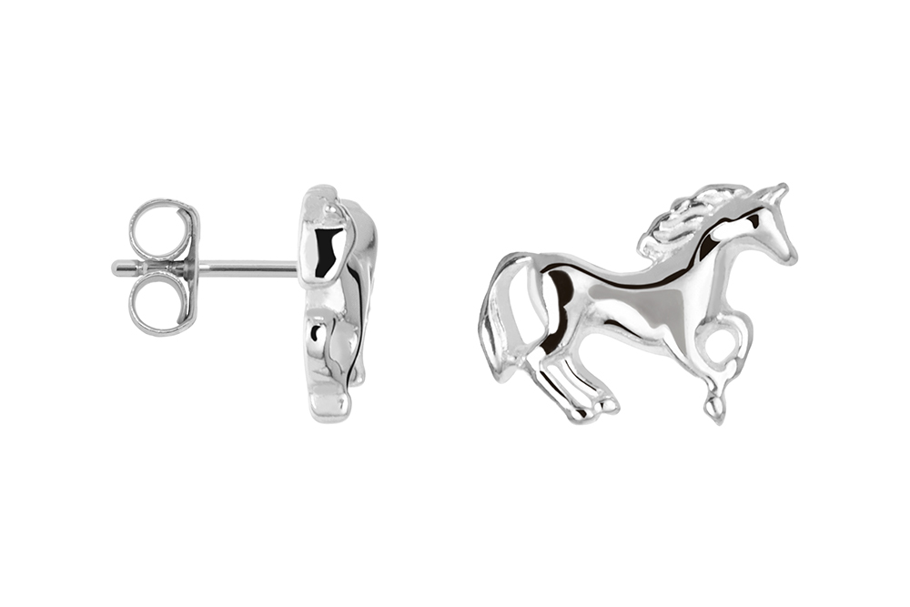 Sterling silver horse earring
