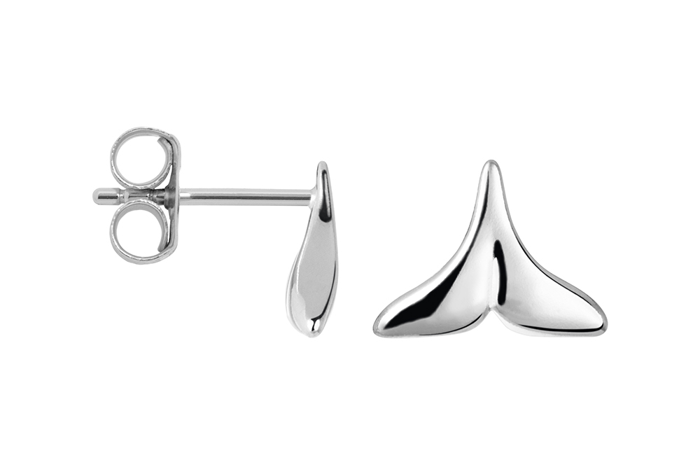 [17016EPL] Pendiente plata 925 cola de ballena