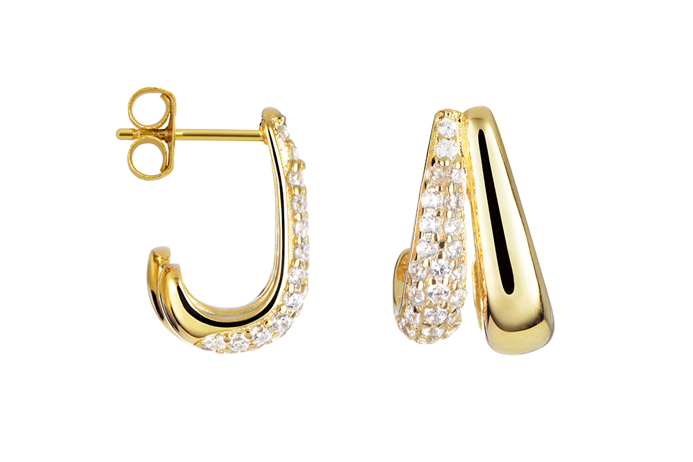 Sterling silver zirconia earring
